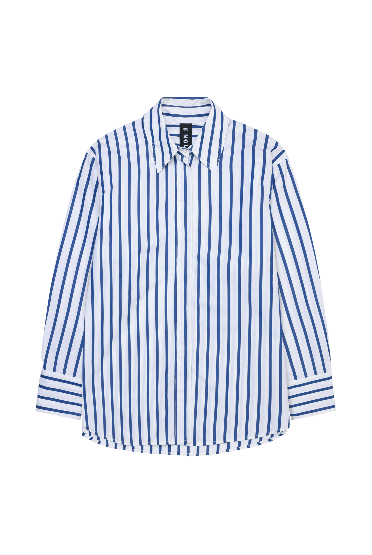 Striped oversized cotton-poplin shirt