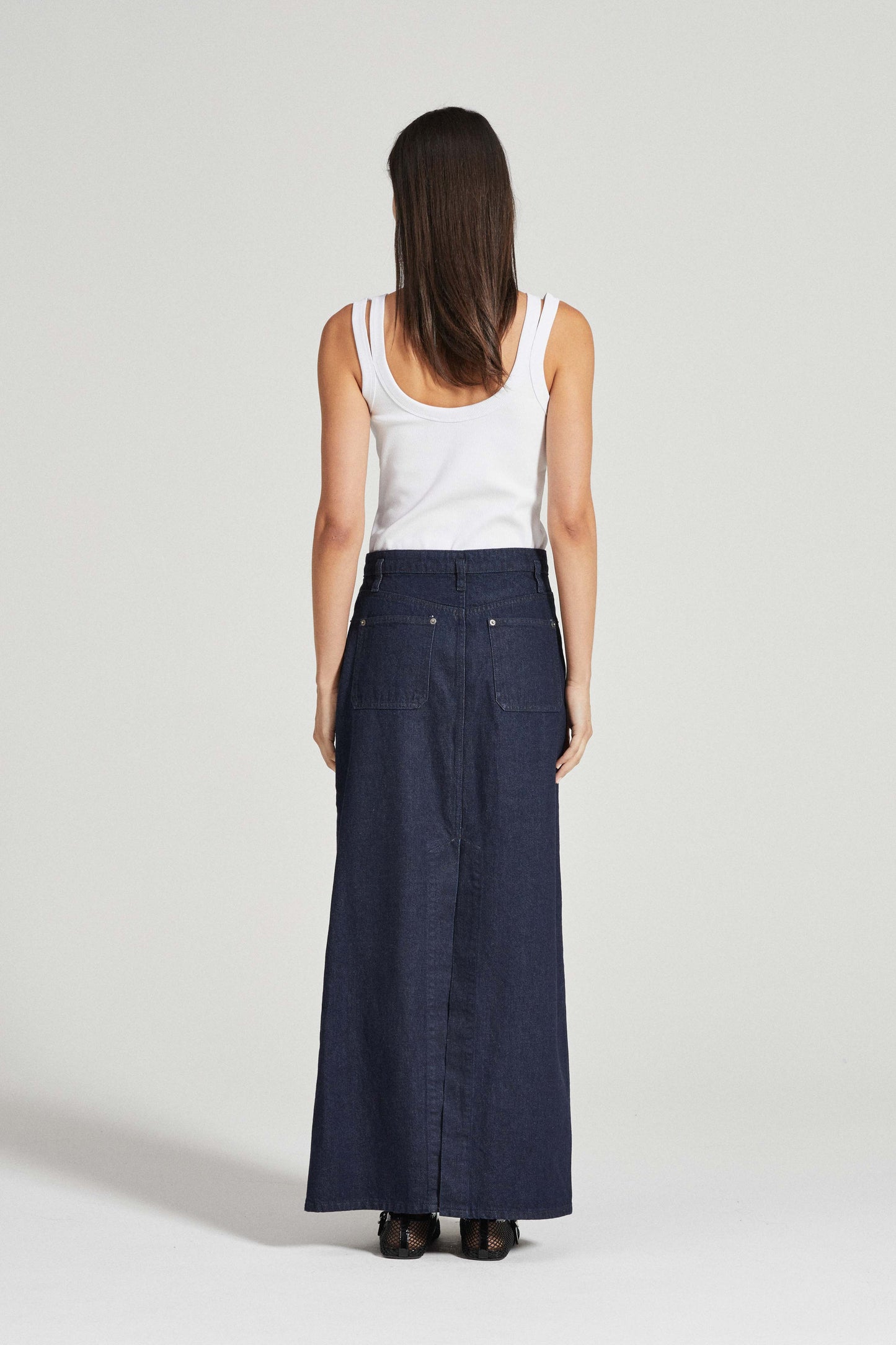 Felicity denim maxi skirt
