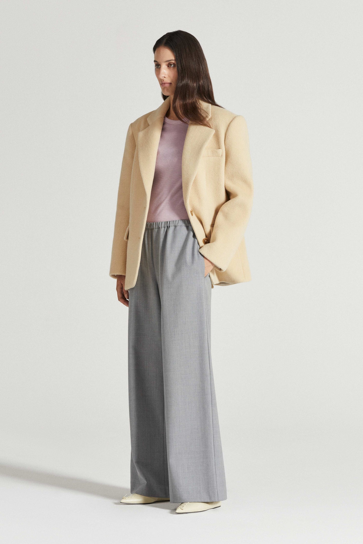 Bernadette brushed wool-blend blazer