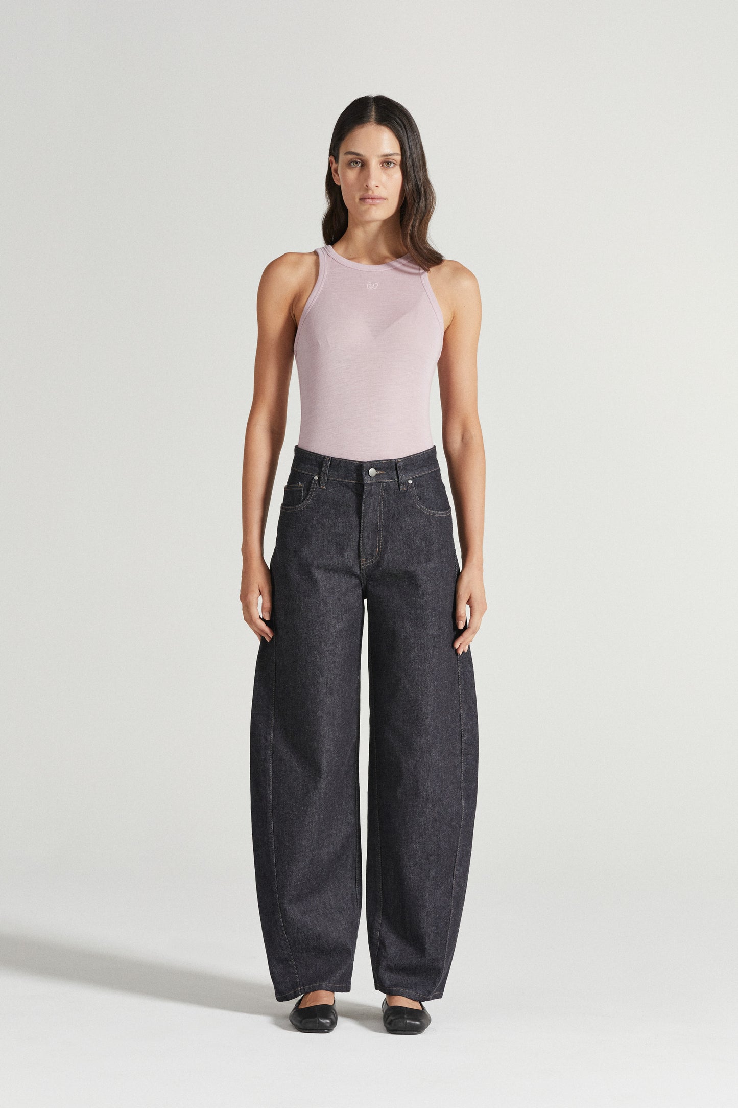 Emery high-rise barrel-leg jeans