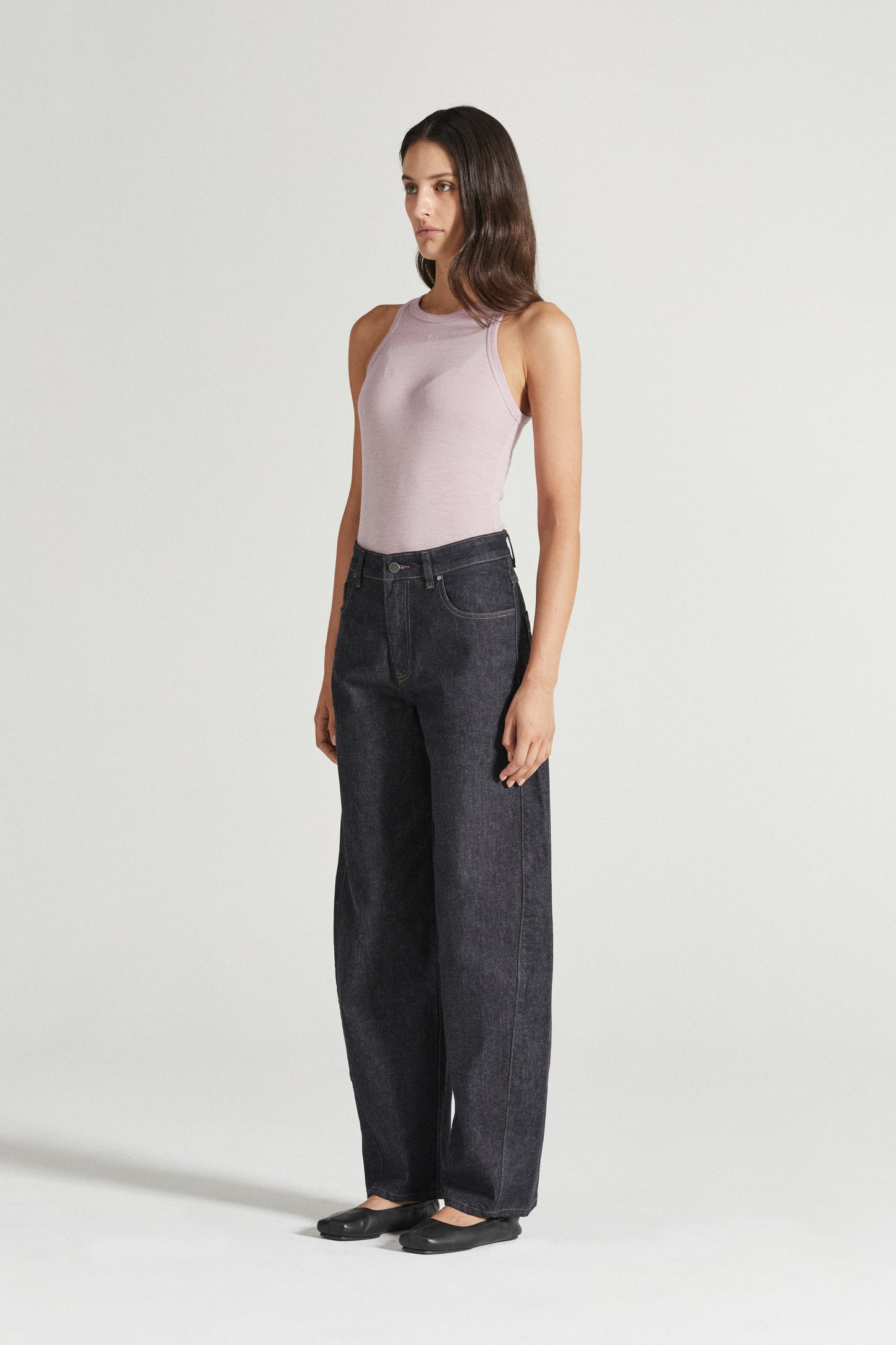 Emery high-rise barrel-leg jeans