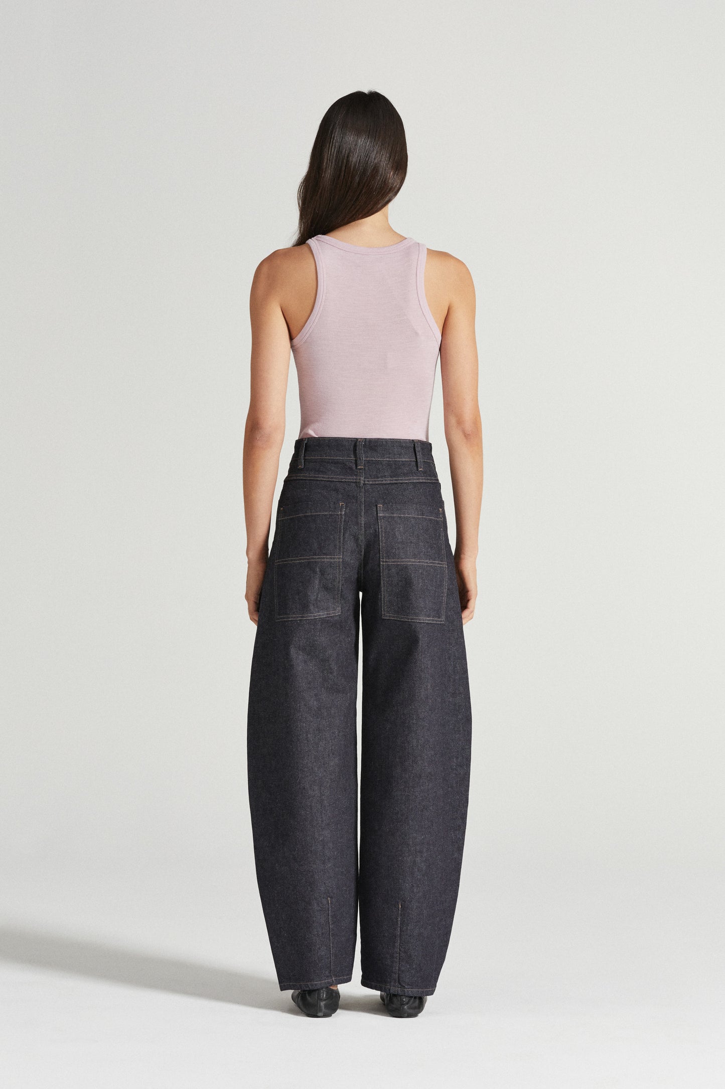 Emery high-rise barrel-leg jeans