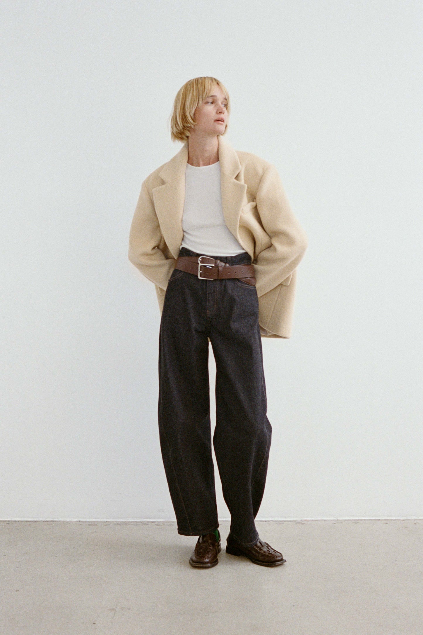 Emery high-rise barrel-leg jeans