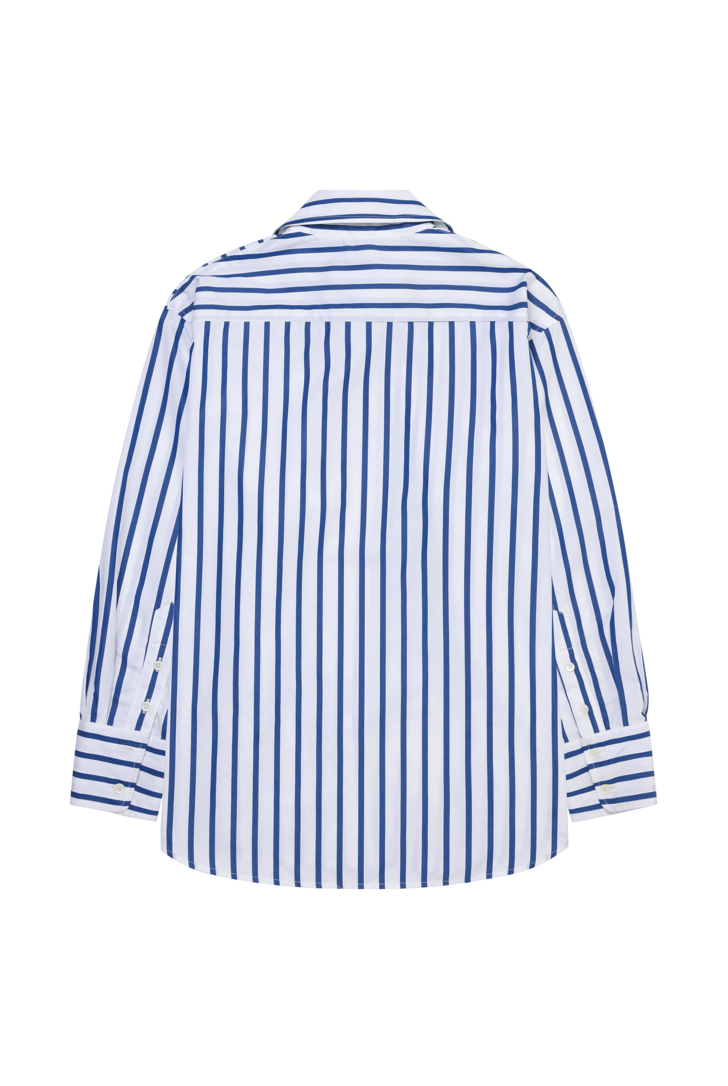 Striped oversized cotton-poplin shirt