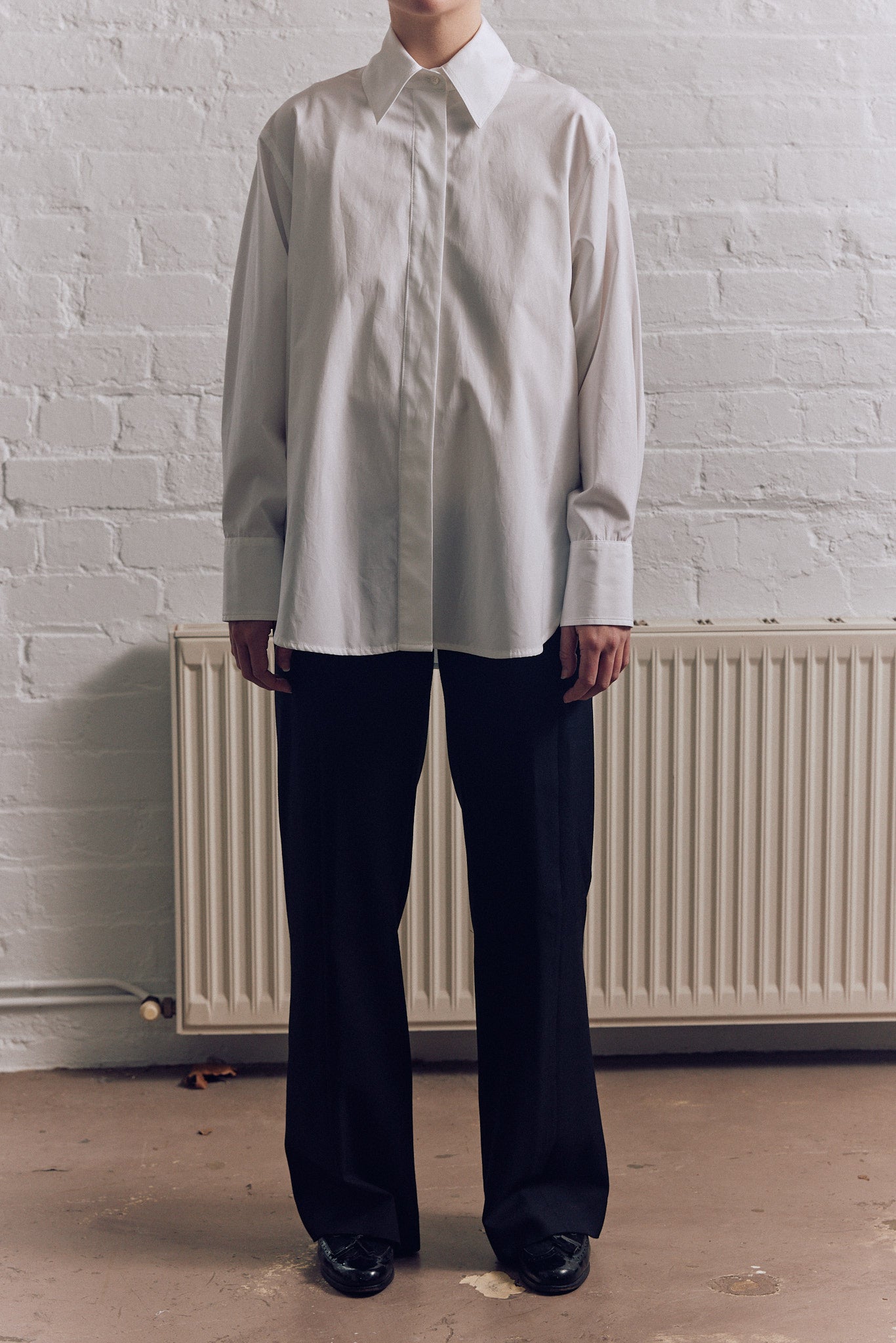 Oversized cotton-poplin shirt