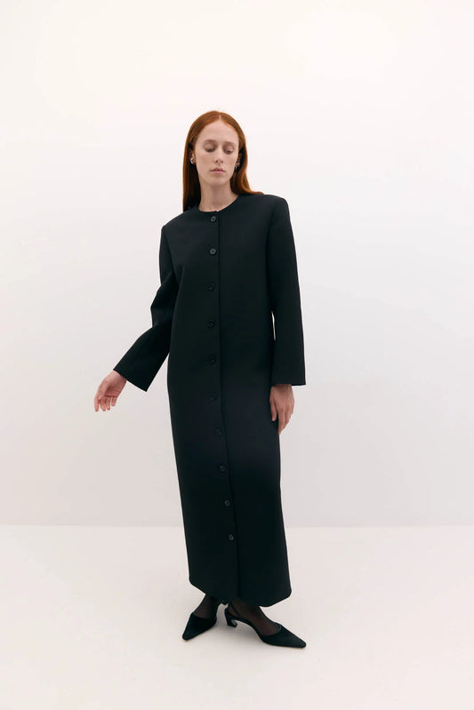 Tilmens bonded crepe dress coat