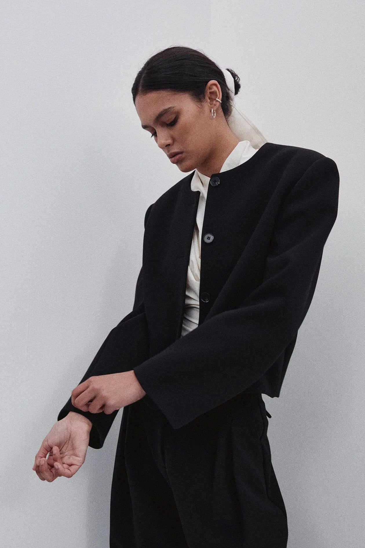 Tilmens bonded crepe blazer